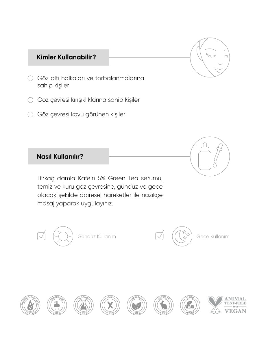 The NewLab Aydınlatıcı Göz Çevresi Serumu Caffeine 5% + Green Tea