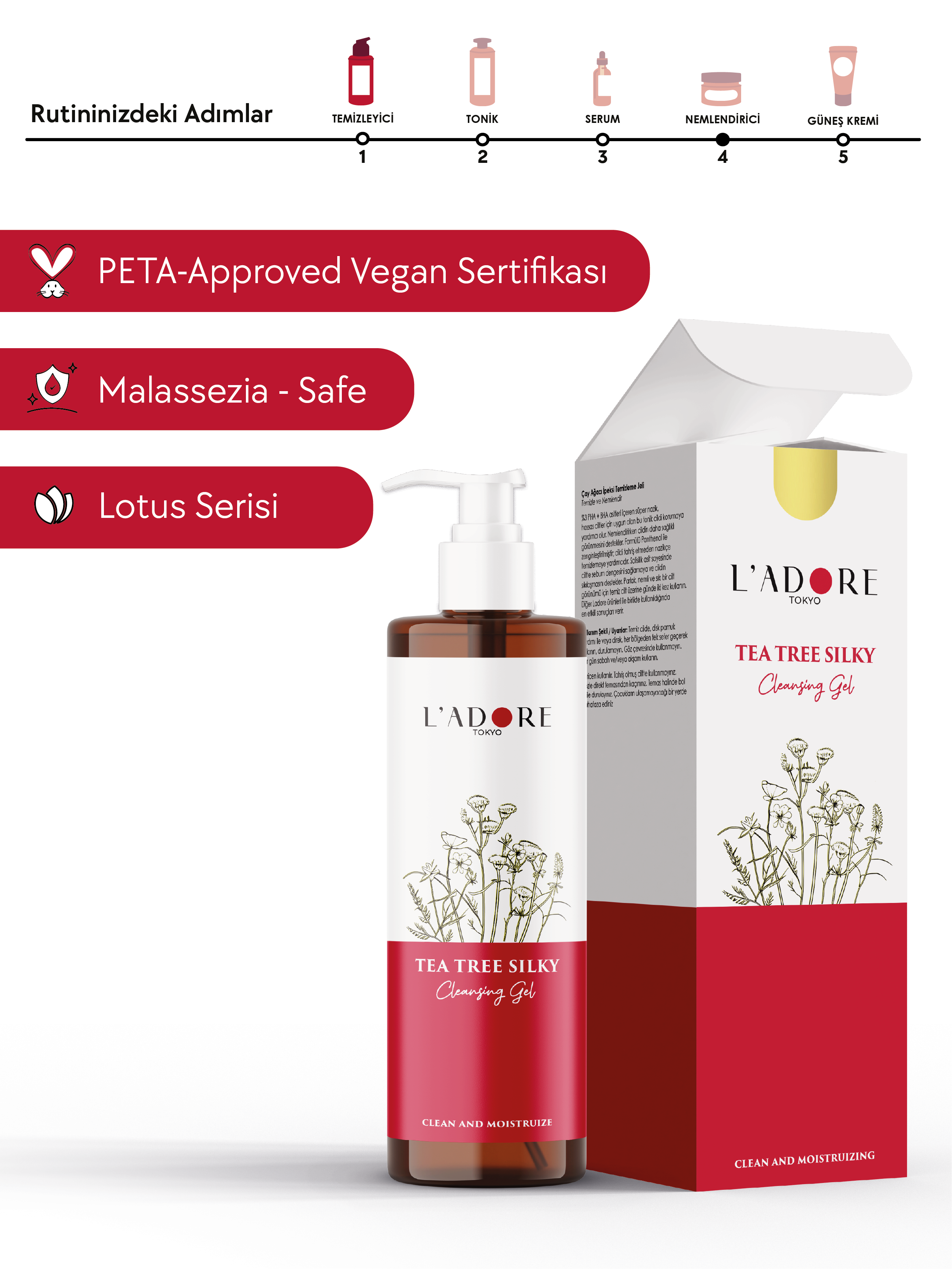 L'Adore Tokyo Tea Tree Silky Cleansing Gel