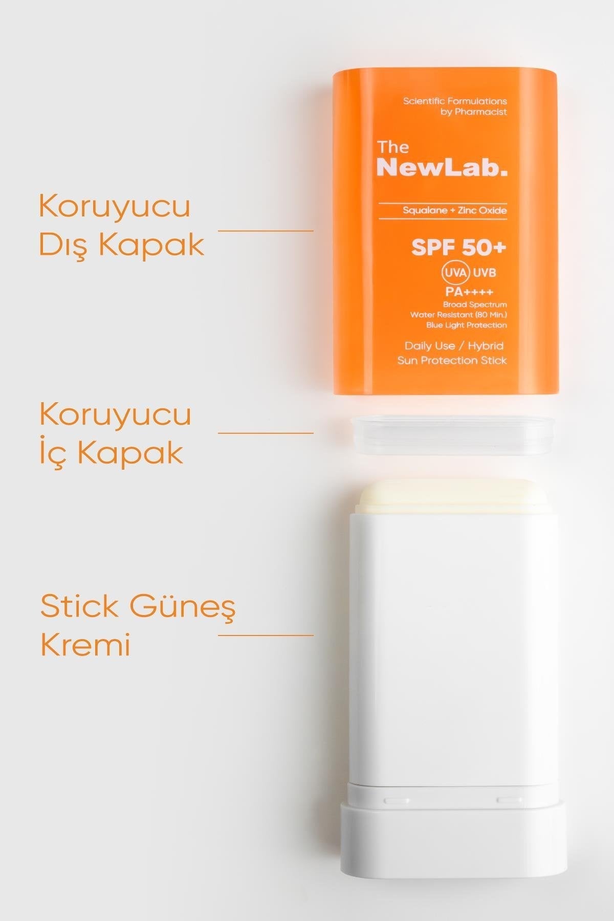 The NewLab Stick Güneş Kremi SPF 50 (uva-uvb Pa ) Water Resistant (80dk.) Blue Light Protection