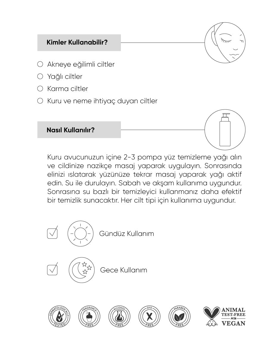 The NewLab Yağ Bazlı Yüz Makyaj Temizleyici 200 ml