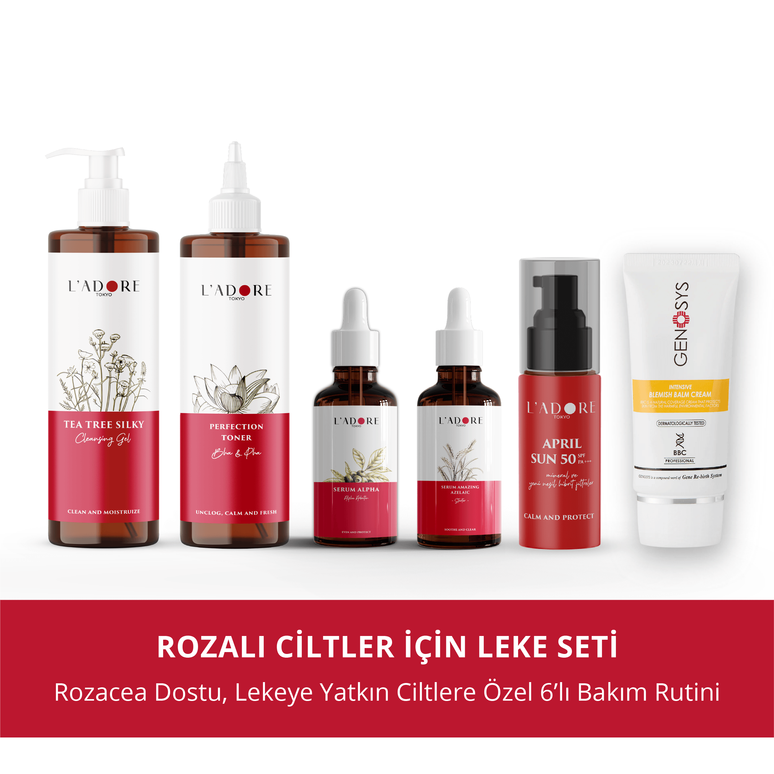 Rozalı Ciltler İçin Leke Seti