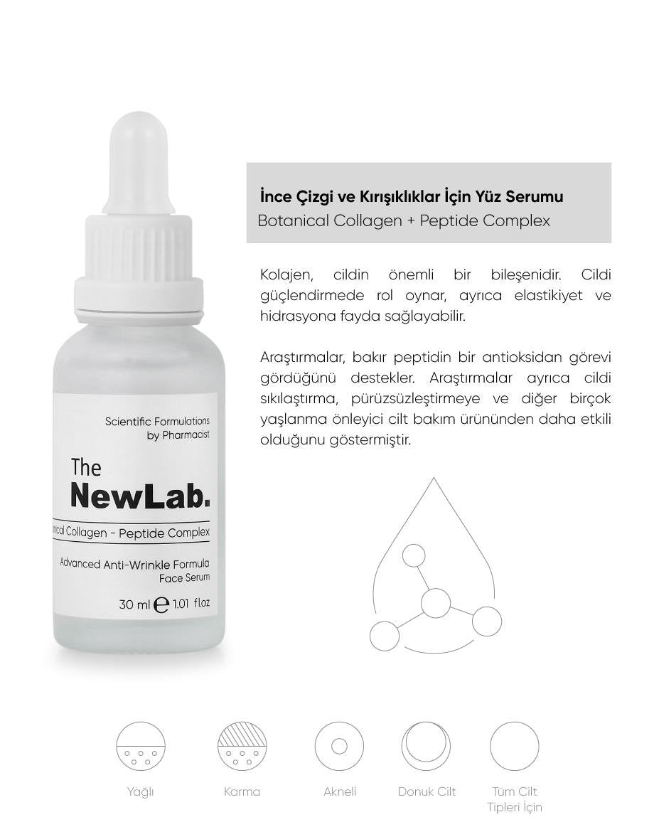 The NewLab İnce Çizgi ve Kırışıklıklar İçin Yüz Serumu Botanical Collagen + Peptide Complex