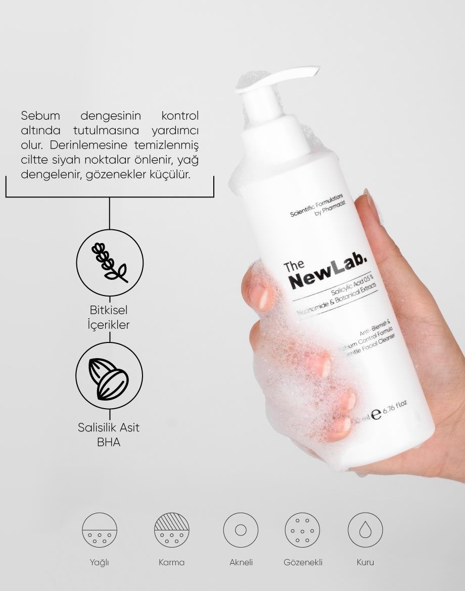 The NewLab Akne Karşıtı & Sebum Kontrol Yüz Temizleyici 200 ml